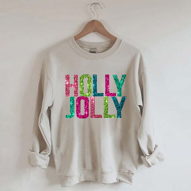 Holly jolly sweatshirt sale