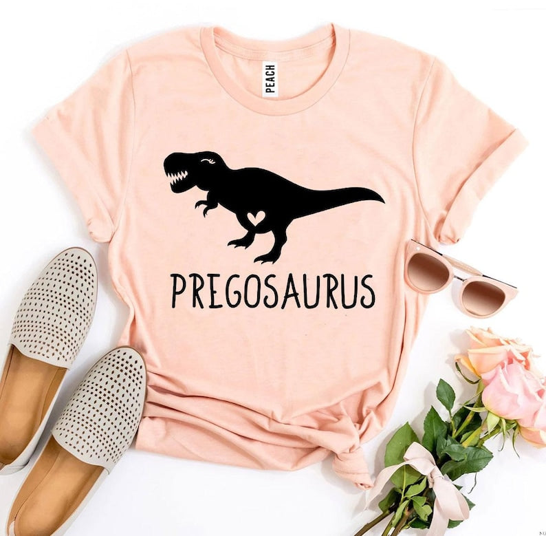 Pregosaurus T Shirt Funny Maternity T Shirt