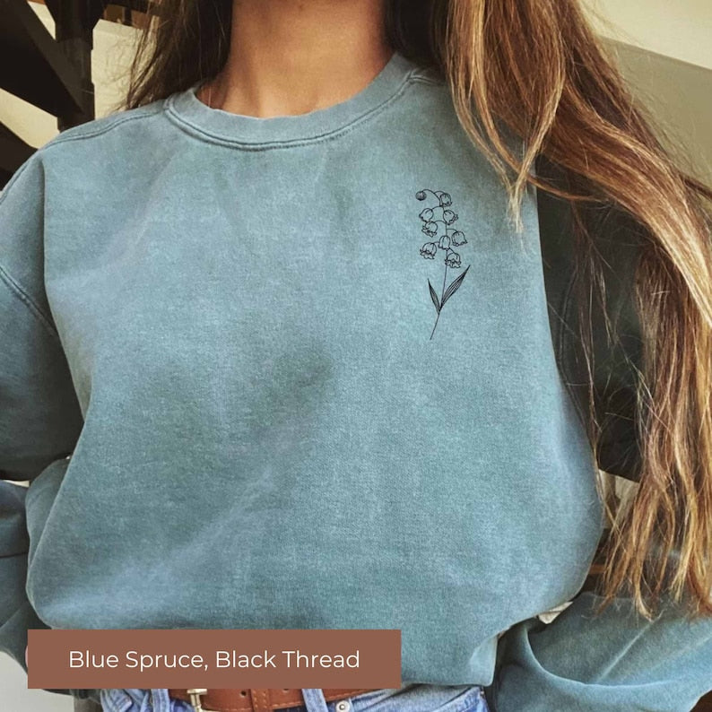 Thanks a bunch online embroidered crew neck sweatshirt