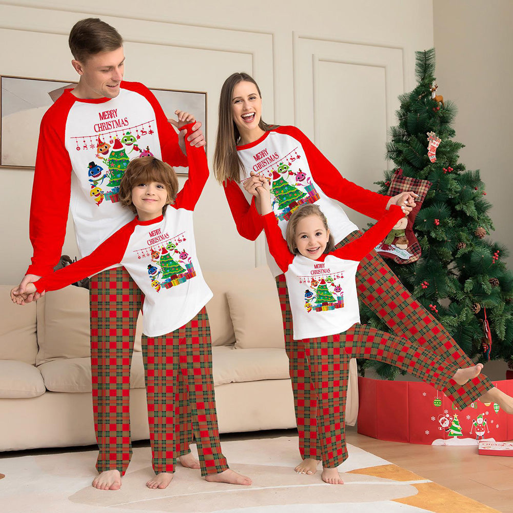 Cute Puppy Print Christmas Family Matching Pajamas