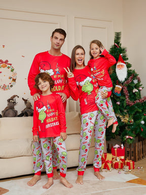 Family Matching Pajamas with Monster Monogram Parent-Child Set