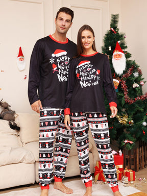 Christmas Parent-Child Alphabet Cartoon Printed Pajamas