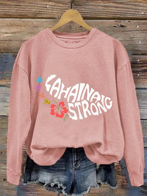 Women's Lahaina Strong Hibiscus Flower Sweatshirt