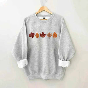 Printed Fall Leaves Sweatshirt