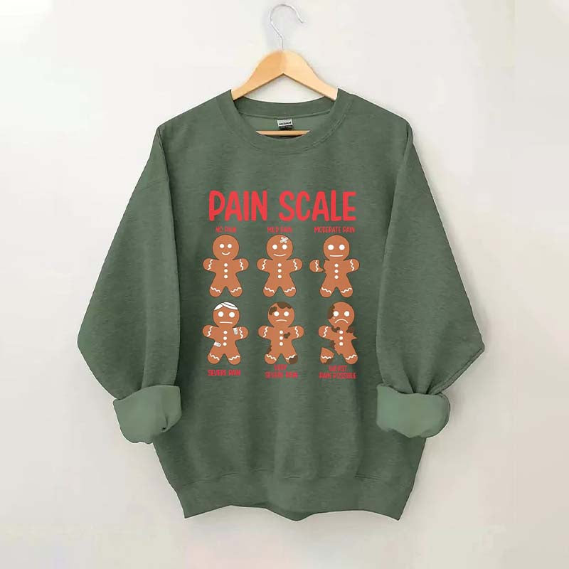 Pain Scale Gingerbread Sweatshirt