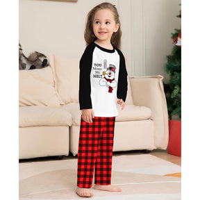 Christmas Printed Home Wear Santa Head Pattern Parent-child Wear Set