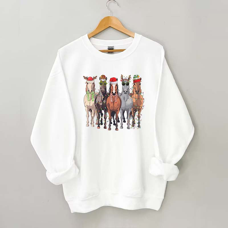 Horses Merry Christmas Sweatshirt