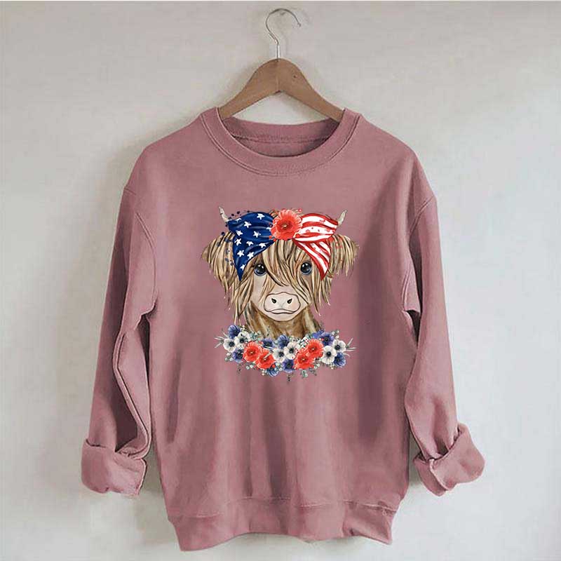 Patriotic Long Haired Calf Sweatshirt