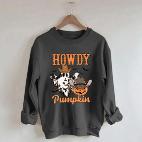 Retro Halloween Howdy Pumpkin Sweatshirt