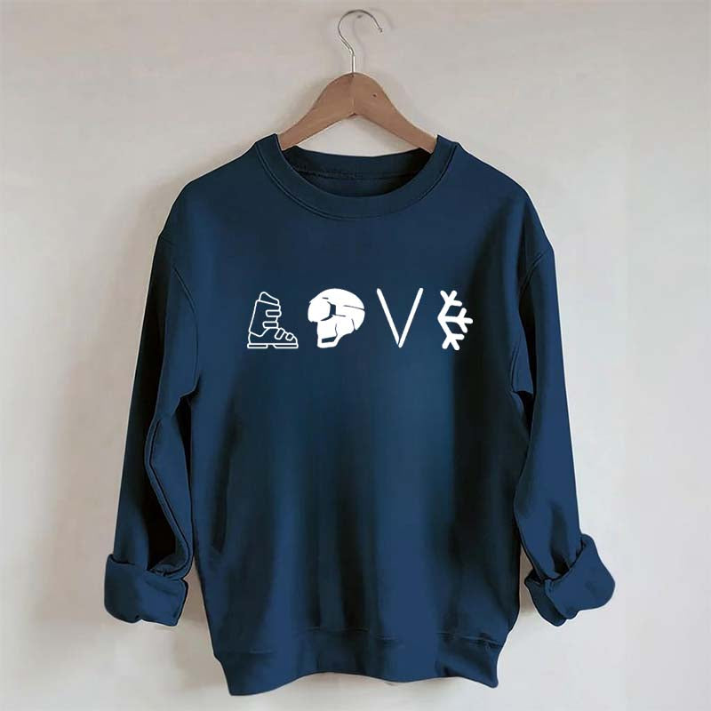 Love Skiing Vacation Sweatshirt