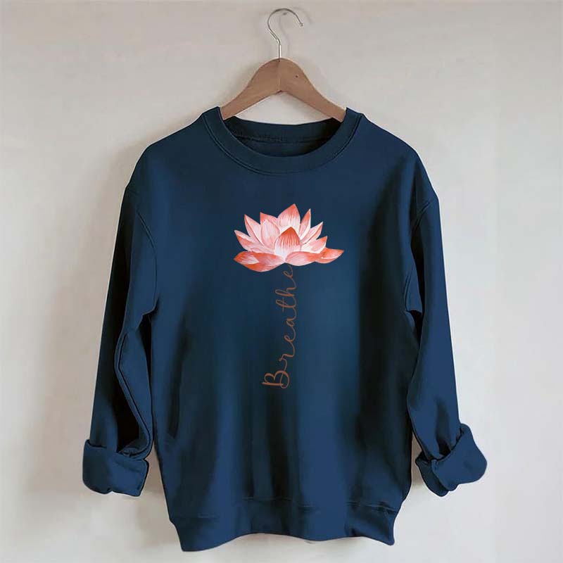 Lotus Flower Breathe Yoga Sweatshirt