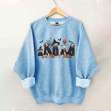 Ghost And Witch Golden Retriever Halloween Sweatshirt