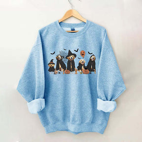 Ghost And Witch Golden Retriever Halloween Sweatshirt