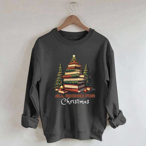 All Booked for Christmas Tree Sweatshirt