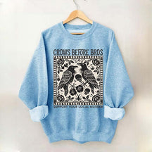 Crows Before Bros Trendy Graphic Sweatshirt