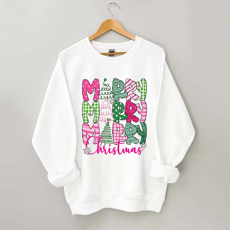 Merry Christmas Snowflake Sweatshirt