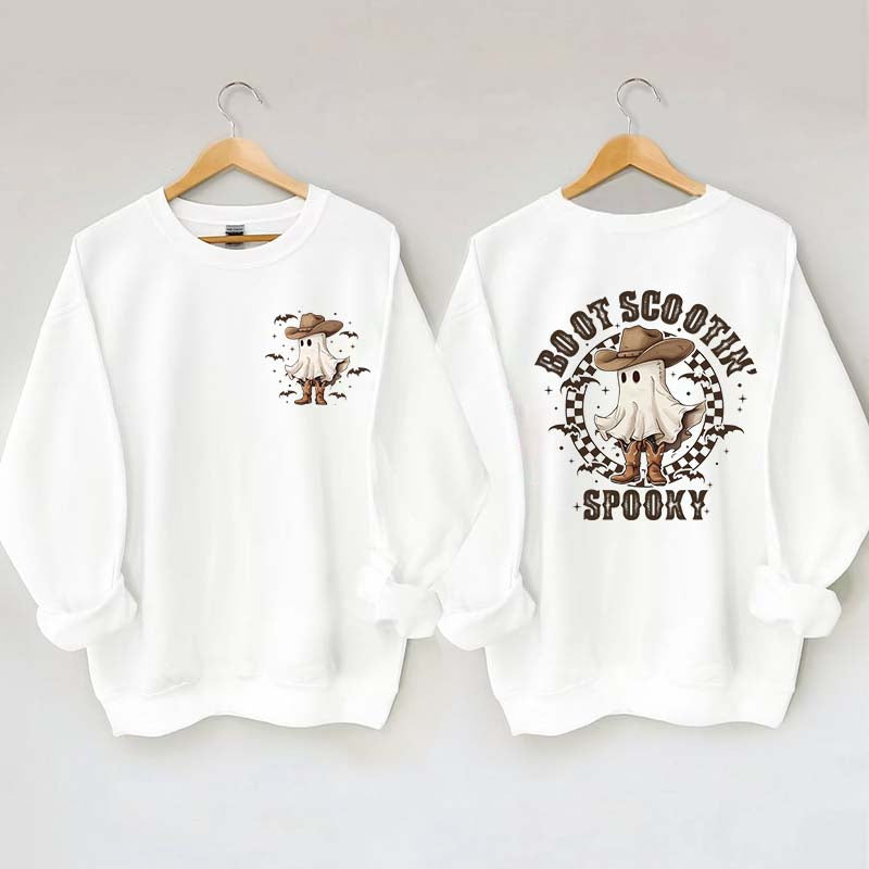 Boot Scoot Spooky Cowboy Ghost Sweatshirt