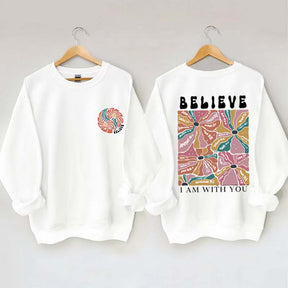 Women Christian Bible Verse Boho Flowers Sweatshirt