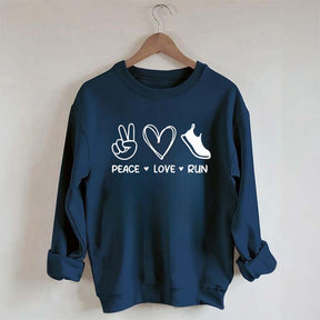 Peace Love Run Runner Sweatshirt