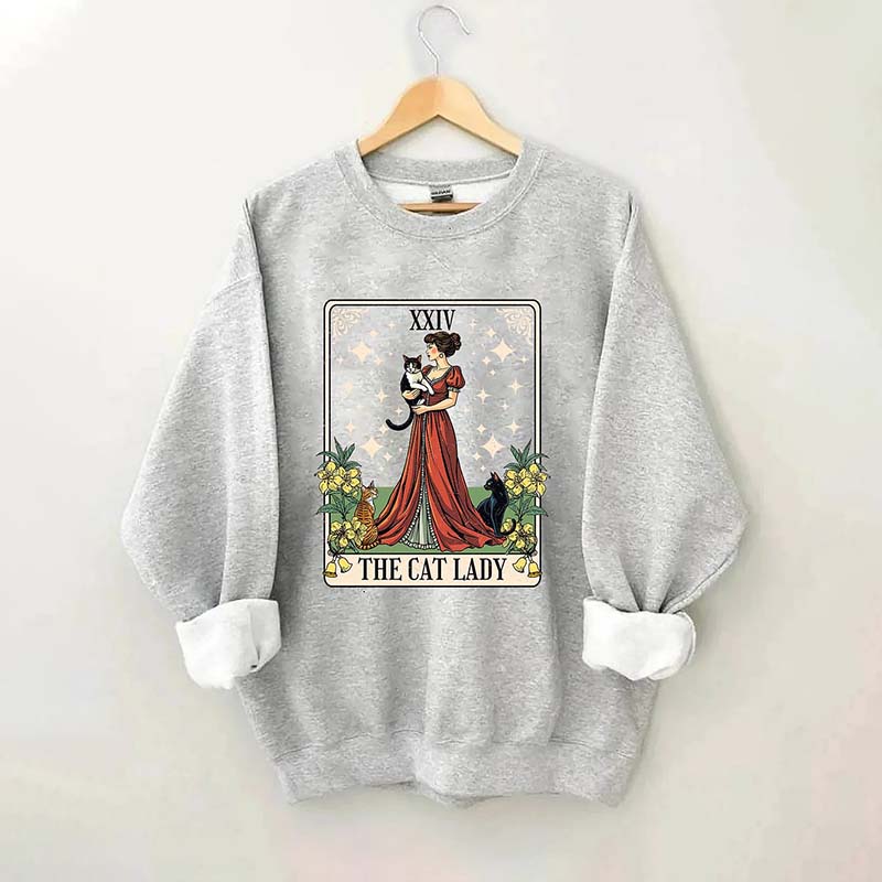 Cat Lady Tarot Card Sweatshirt