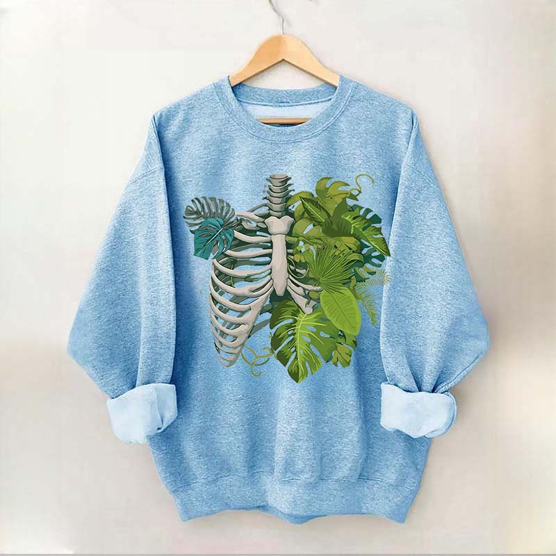 Skeleton Plant Body Sweatshirt