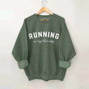 Running Is My Therapy Sweatshirt