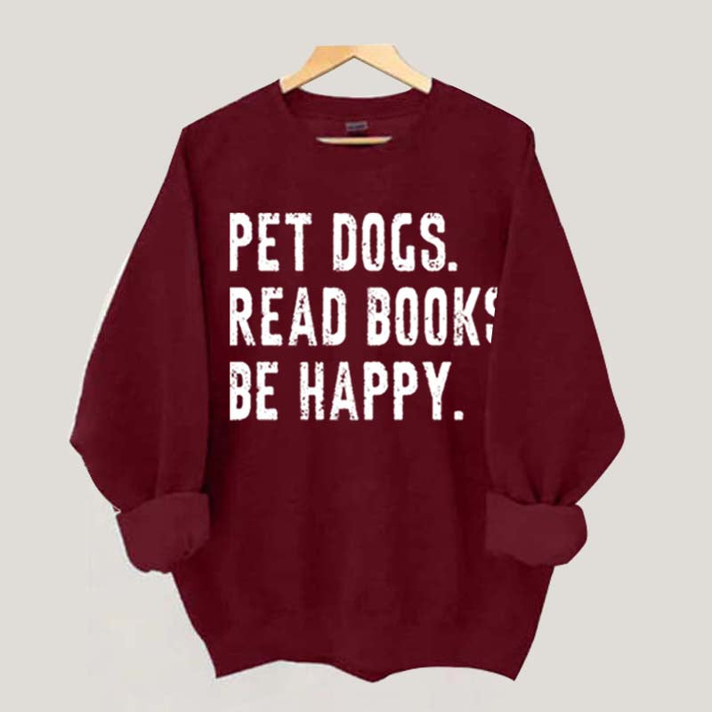 Bookish Reading Books and Dogs Sweatshirt