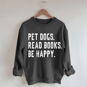 Bookish Reading Books and Dogs Sweatshirt