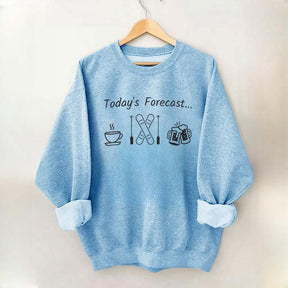 Today's Forecast Skiing Sweatshirt