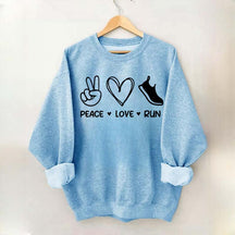 Peace Love Run Runner Sweatshirt