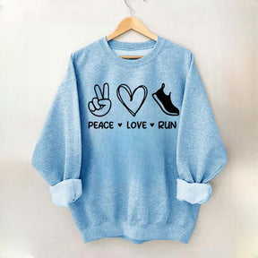 Peace Love Run Runner Sweatshirt