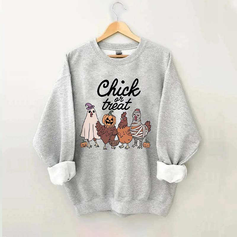 Chick Or Treat Halloween Chicken Sweatshirt