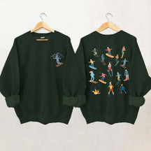 Retro Cute Ski Girl Sweatshirt