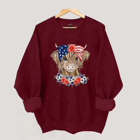 Patriotic Long Haired Calf Sweatshirt