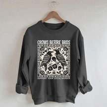 Crows Before Bros Trendy Graphic Sweatshirt