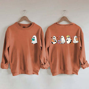 Little Ghosts Reading Books Sweatshirt