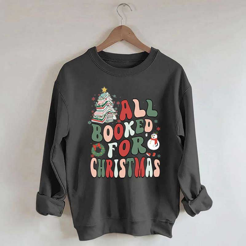 Retro Christmas Book Tree Sweatshirt