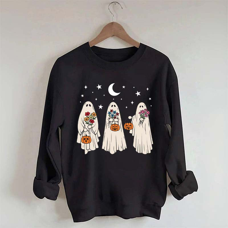 Vintage Retro Floral Ghost Sweatshirt