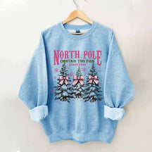 North Pole Pink Christmas Sweatshirt