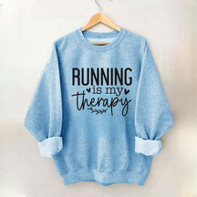 Running Is My Therapy Sports Sweatshirt