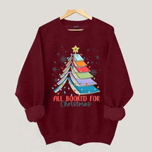 Christmas Book Tree Teachers Sweatshirt