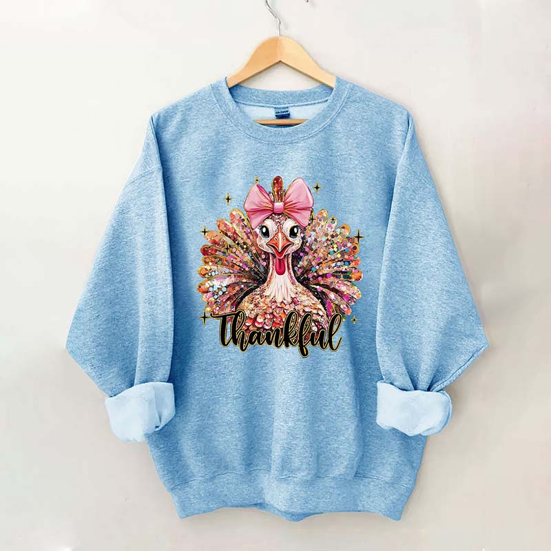 Colorful Glitter Turkey Sweatshirt