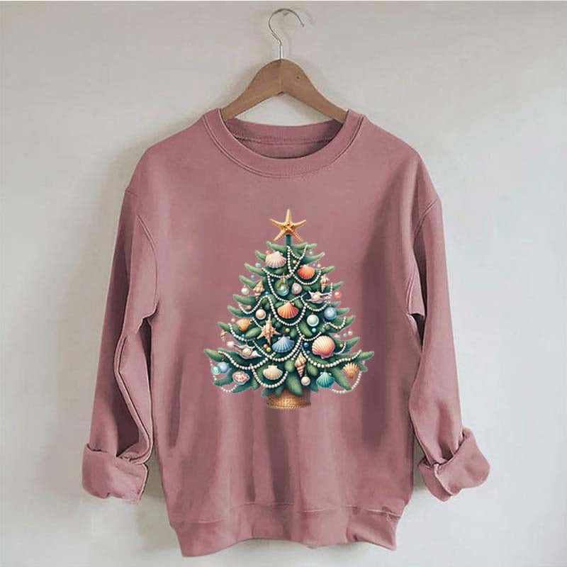 Seashell Christmas on The Beach Sweatshirt