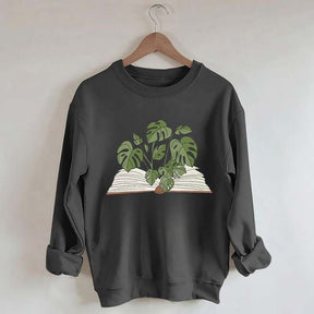 Monstera  Plant Book Comfort Colors Sweatshirt