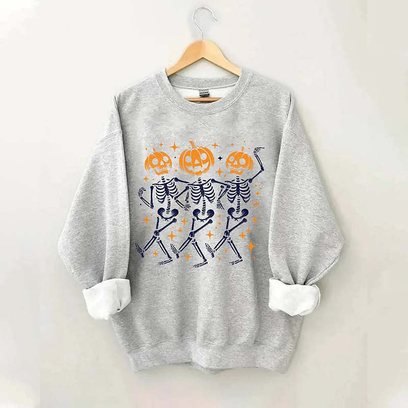 Pumpkin Skeleton Halloween Sweatshirt