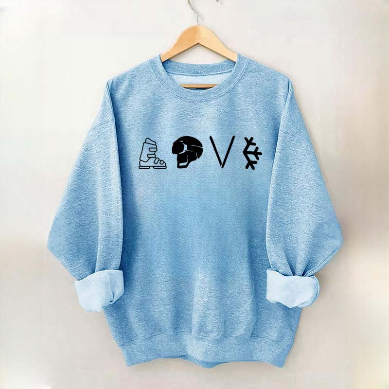 Love Skiing Vacation Sweatshirt