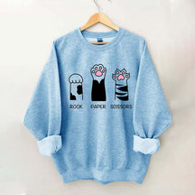 Rock Paper Scissors Cat Sweatshirt