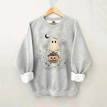 Halloween Lace Ghost Moon Sweatshirt