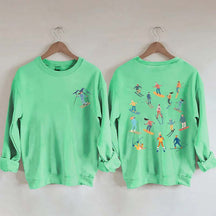 Retro Cute Ski Girl Sweatshirt