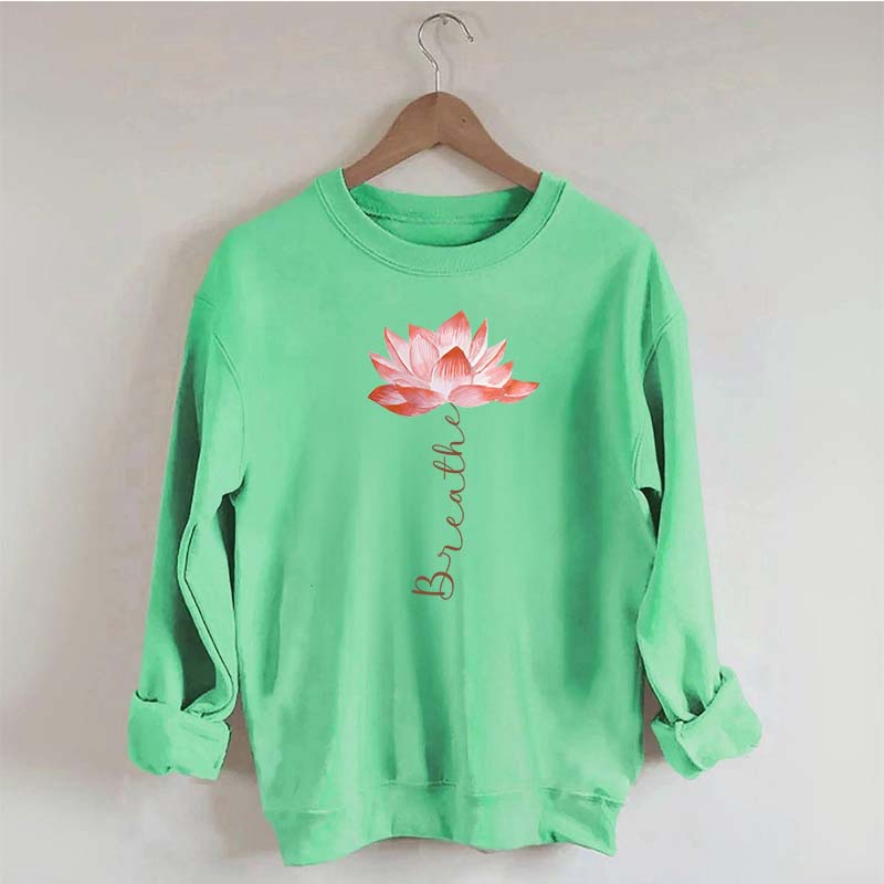 Lotus Flower Breathe Yoga Sweatshirt